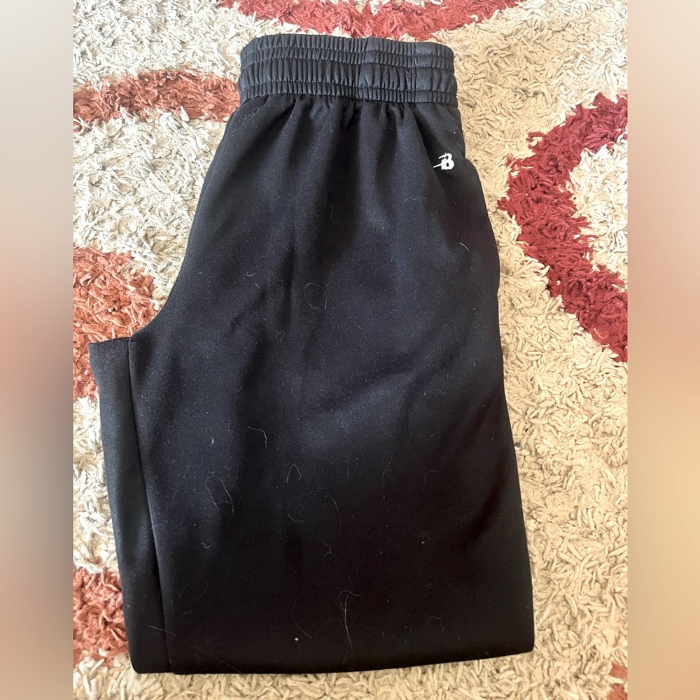 Badger Black track pants.